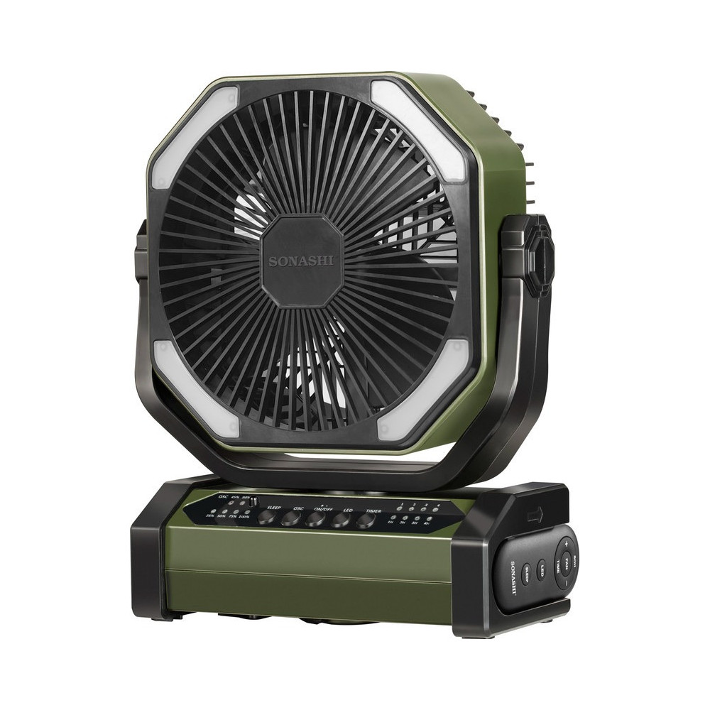 Sonashi 8 Inch Rechargeable Fan, Green