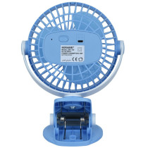 Sonashi 5 Inch 2 In 1 Desk And Clip Fan With 360 Degree Rotating Function, Blue-White