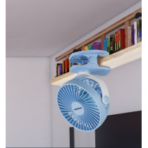Sonashi 5 Inch 2 In 1 Desk And Clip Fan With 360 Degree Rotating Function, Blue-White