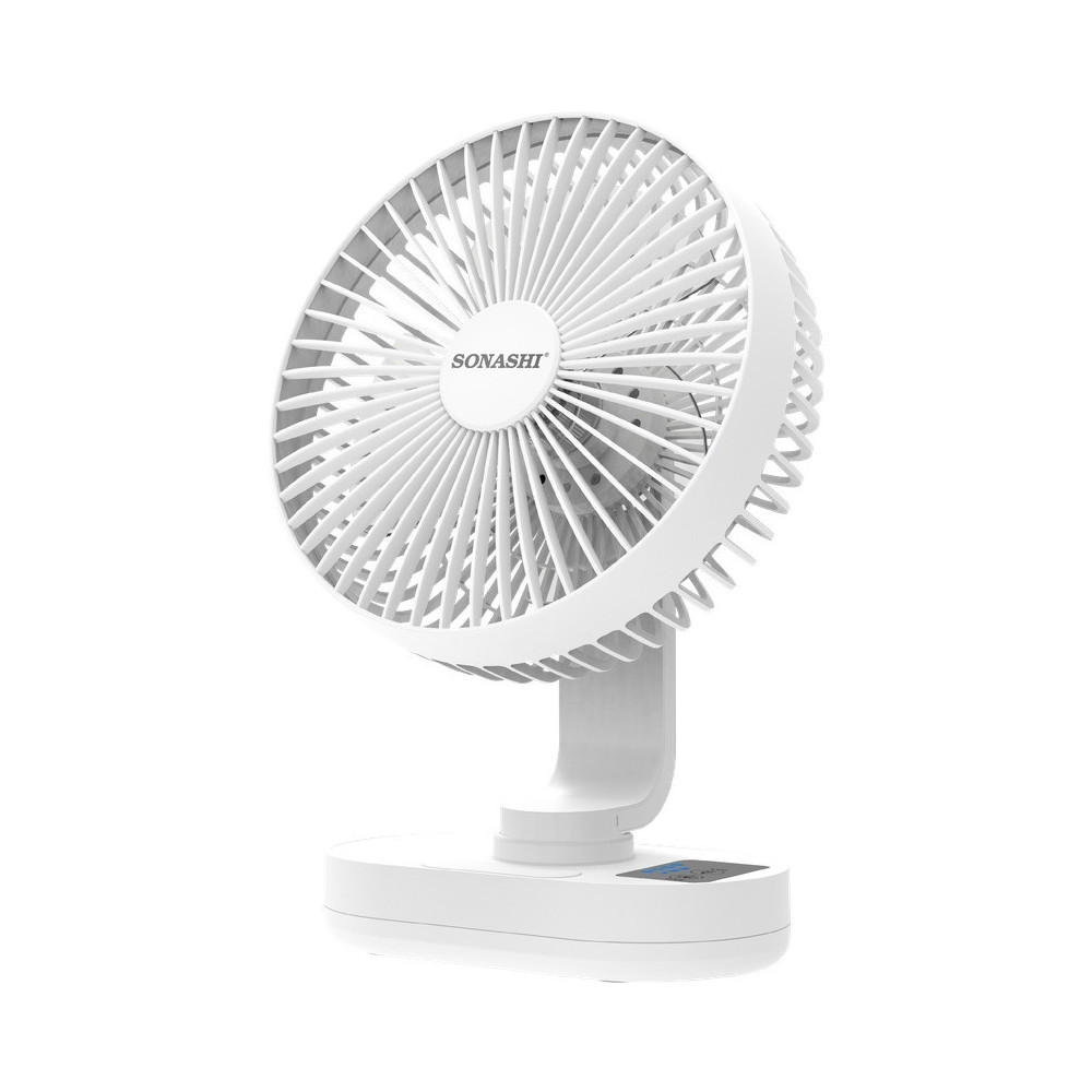 Sonashi 8 Inch Rechargeable Fan (White)