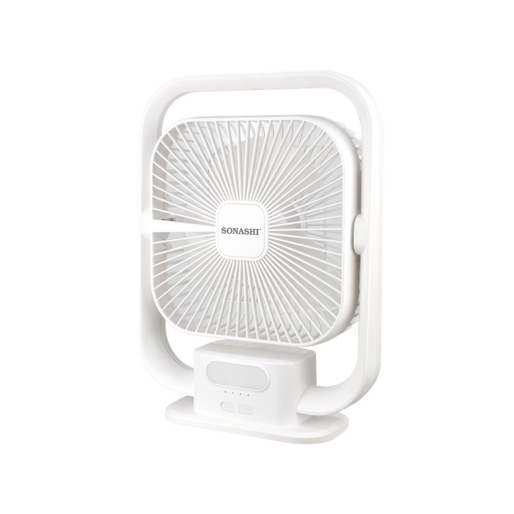 Sonashi 8 Inch Rechargeable Fan, White