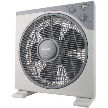 Sonashi 12 Inch Box Fan, Grey/Cream