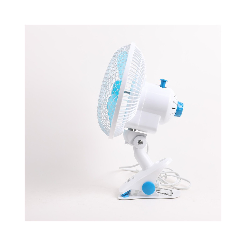 Sonashi 8 Inch 3 In 1 Clip Desk And Wall Fan, Blue/White
