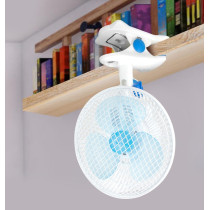 Sonashi 8 Inch 3 In 1 Clip Desk And Wall Fan, Blue/White