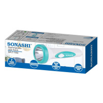 Sonashi Rechargeable LED Torch, Blue/White