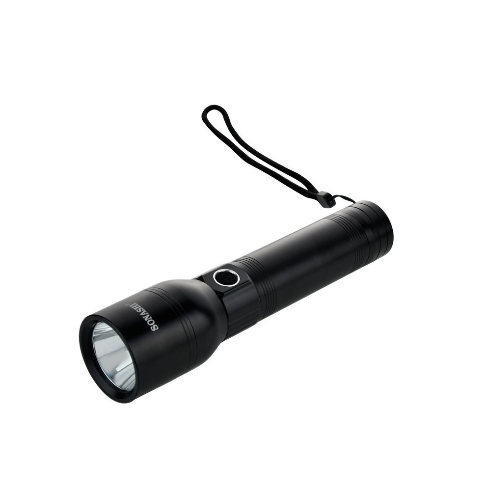 Sonashi Rechargeable LED Torch, SLT-386, Black
