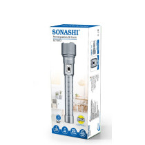 Sonashi Rechargeable LED Torch With Zoom Function, Grey