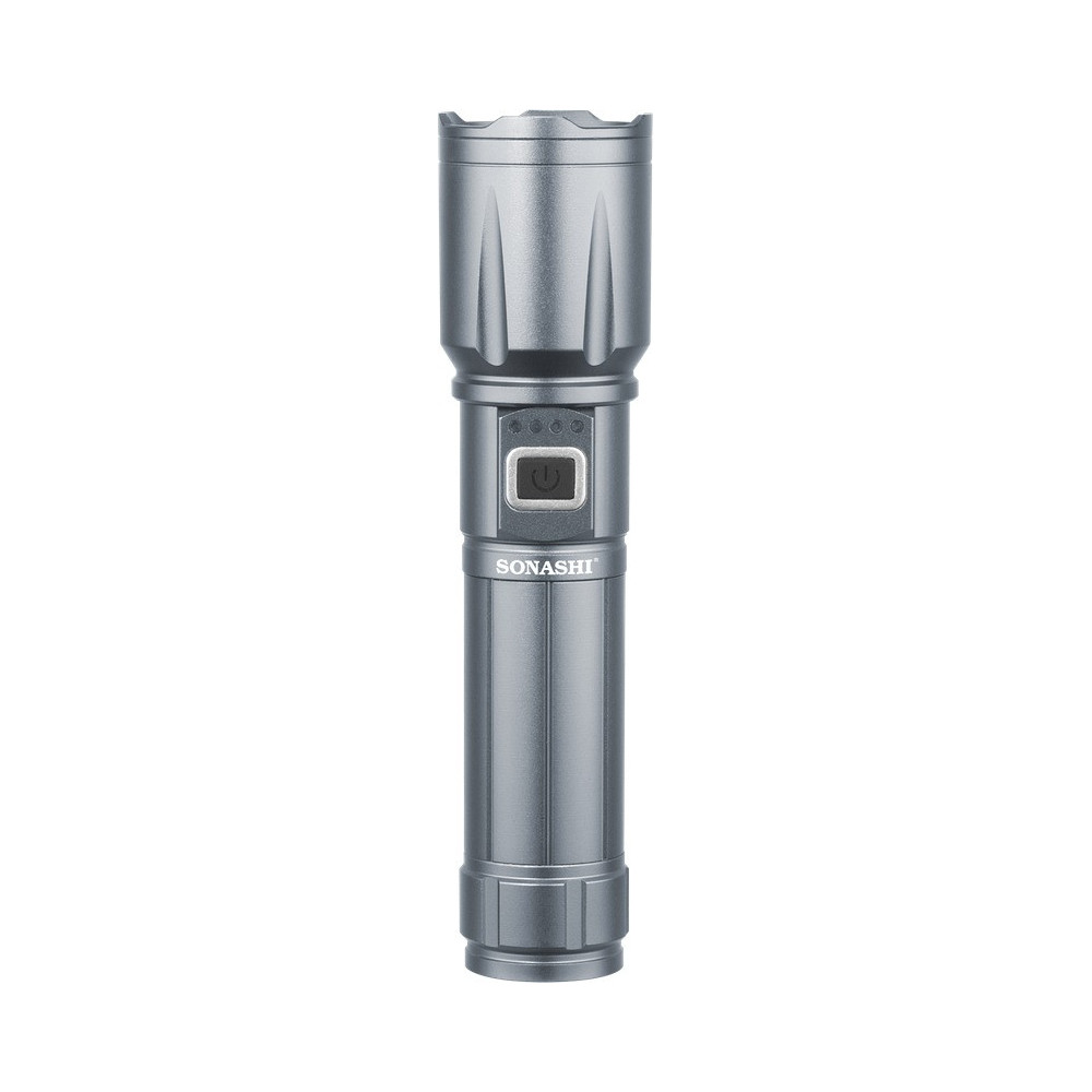 Sonashi Rechargeable LED Torch, SLT-602, Grey