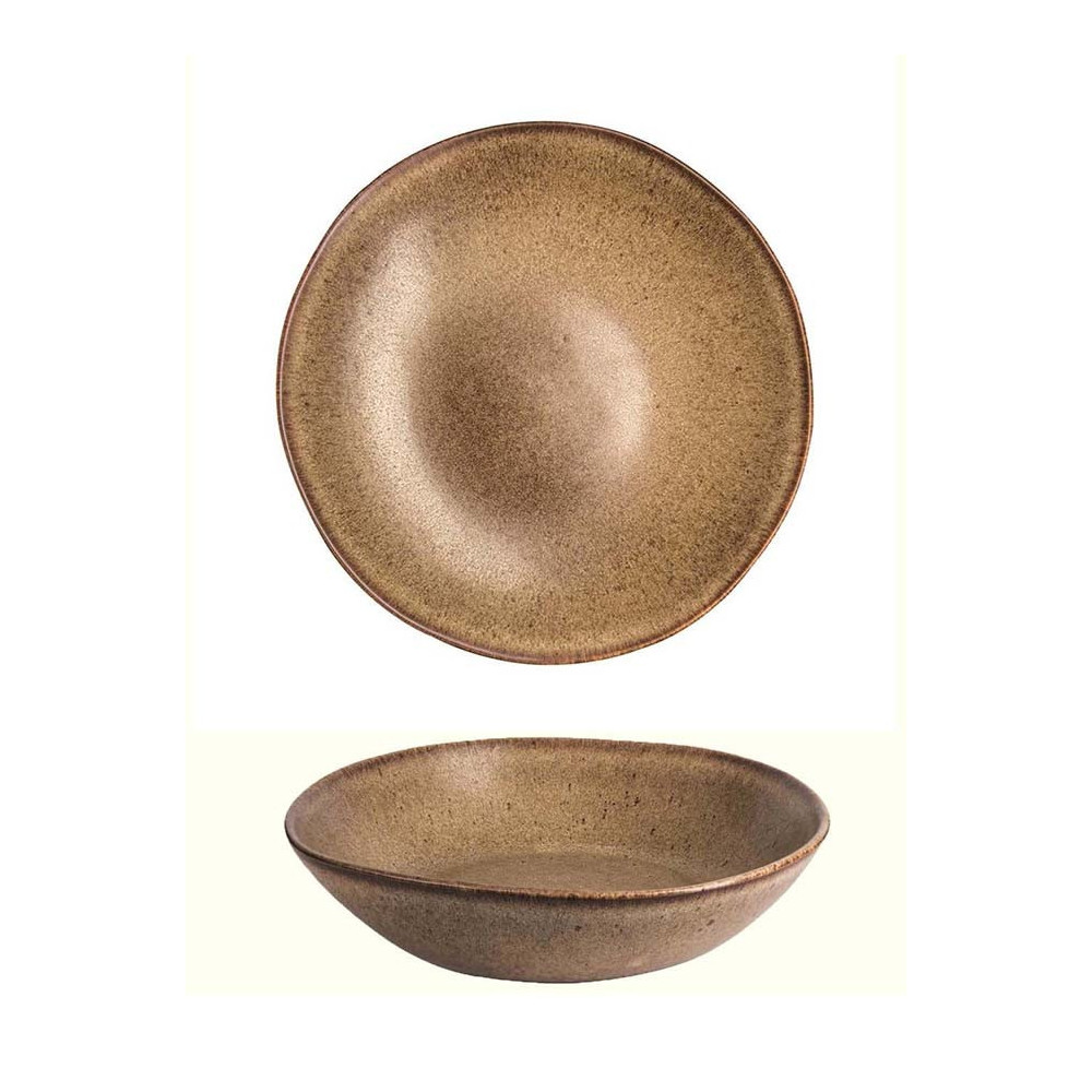 Stylepoint Q Authentic Stone Brown Coupe Bowl, 26.5 Cm