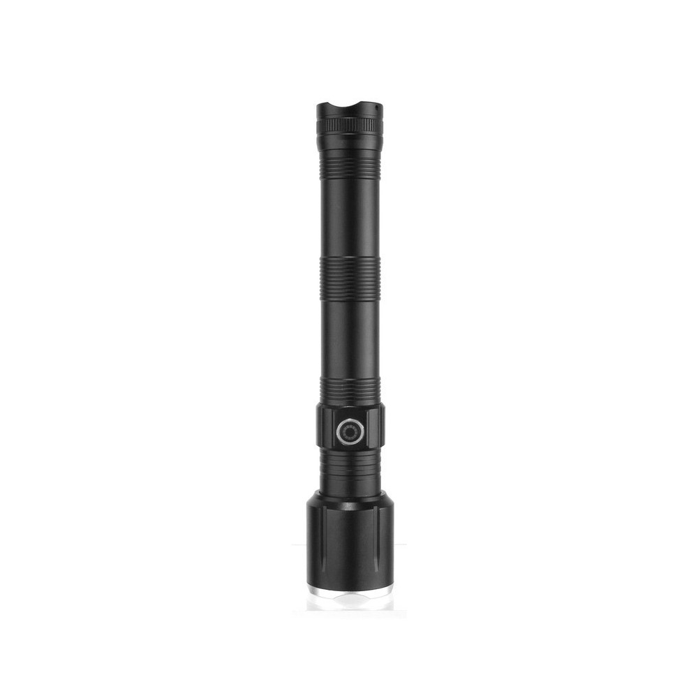 Sonashi Rechargeable LED Torch With Zoom Function, 2 Pieces, Black