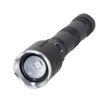 Sonashi Rechargeable LED Torch With Zoom Function, 2 Pieces, Black