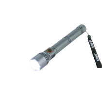 Sonashi Rechargeable LED Torch With Zoom Function 3 Pieces, Silver