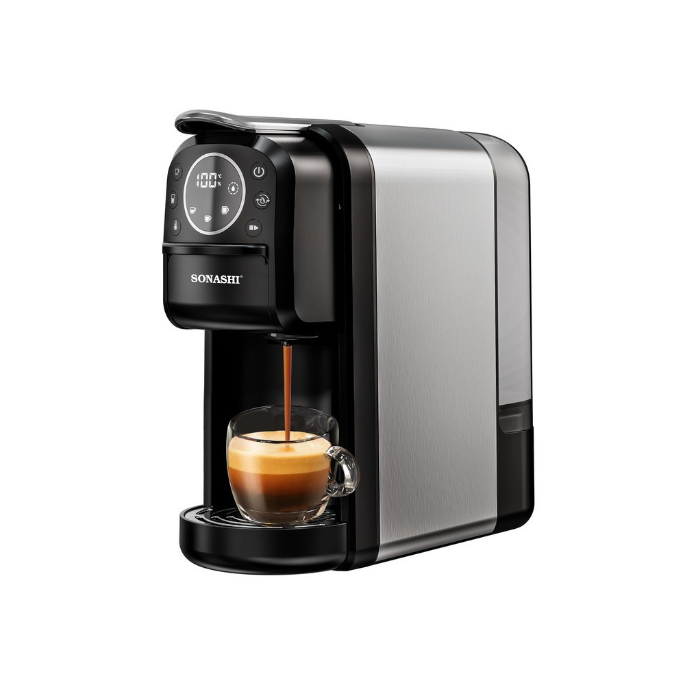 Sonashi 3 In 1 Multi-Function Espresso Coffee Machine, Black-Grey
