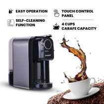 Sonashi 3 In 1 Multi-Function Espresso Coffee Machine, Black-Grey