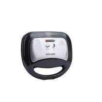 Sonashi Non Stick Grill Plate Sandwich Maker 750W, (Black-Silver)