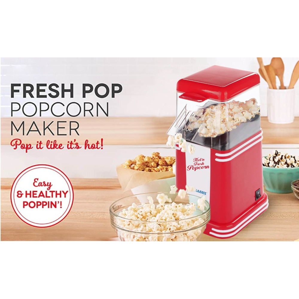 Sonashi Popcorn Maker 1200W, White/Red
