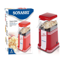 Sonashi Popcorn Maker 1200W, White/Red
