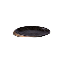 Stylepoint Oval Plate Stone Black/Gold, 25.8 X 18.5 X 2 Cm