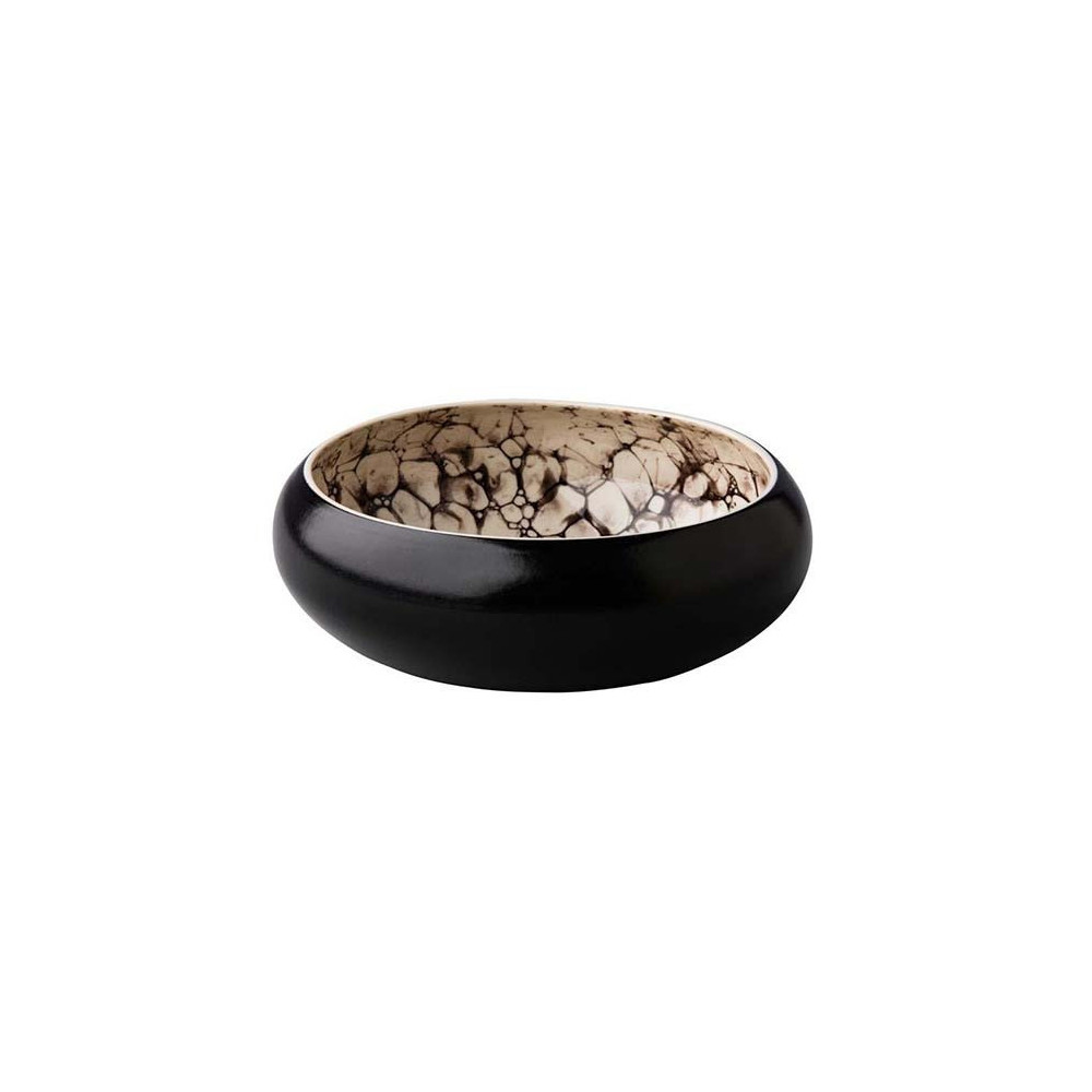 Stylepoint Deep Bowl Bubble Black Satin, 19 X 6.5 Cm