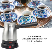 Sonashi Turkish Coffee Machine, Black-Silver