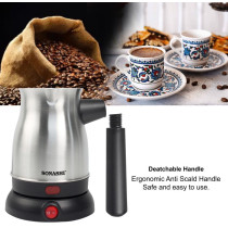 Sonashi Turkish Coffee Machine, Black-Silver