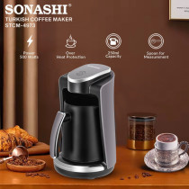 Sonashi Turkish Coffee Machine, Black-Silver, 500W