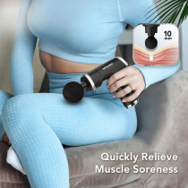 Sonashi 6 In 1 Rechargeable Gun Massager, Black