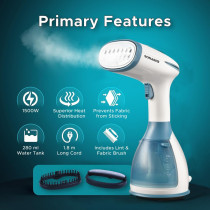 Sonashi Portable Handheld Garment Steamer, Blue/White