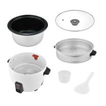 Sonashi 1 Litre Rice Cooker With Steamer, White