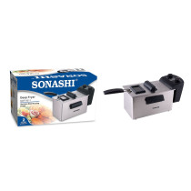 Sonashi 3 Litre Deep Fryer, Silver/Black