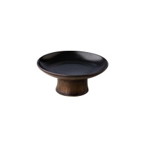 Stylepoint Plate Black Satin On High Gold Foot, 20.3 X 8.7 Cm