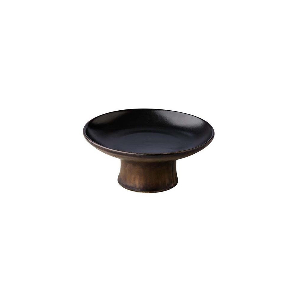 Stylepoint Plate Black Satin On High Gold Foot, 20.3 X 8.7 Cm