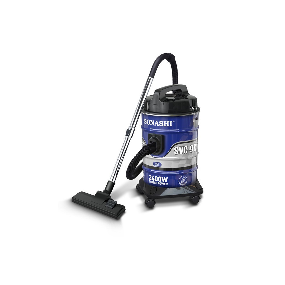 Sonashi 2400W 25 Litre Drum Vacuum Cleaner, Blue-Grey