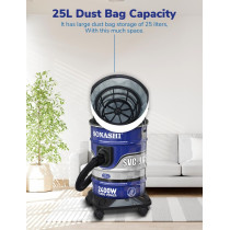 Sonashi 2400W 25 Litre Drum Vacuum Cleaner, Blue-Grey