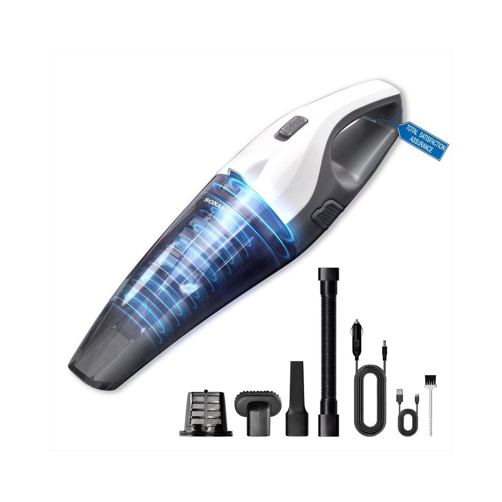 Sonashi Rechargeable Vacuum Cleaner 60 W, White/Grey