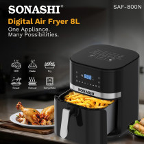 Sonashi 8 Litre Digital Air Fryer 1800W