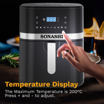 Sonashi 8 Litre Digital Air Fryer 1800W