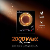 Sonashi Infrared Ceramic Stove/Cooker 2000W, Black