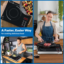 Sonashi Infrared Ceramic Stove/Cooker 2000W, Black/Silver