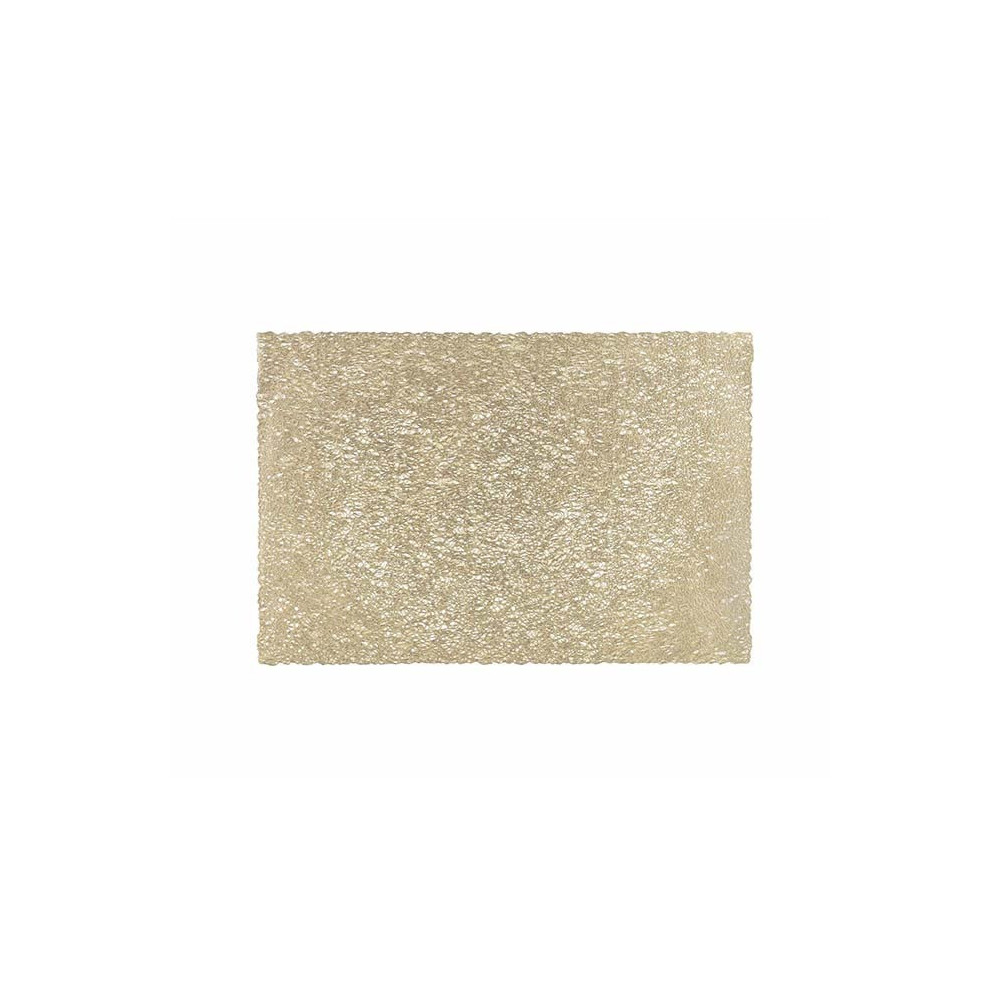 Zic Zac Placemat Leather, Metallic Gold