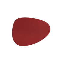 Zic Zac Placemat Stone Leather, Look Imitation Red