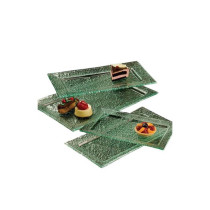 Amc Usa Rectangular Green Glacier Platters 15L X 9W
