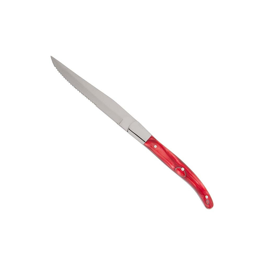 Fortessa Ss Provencal Red Handle Serrated Steak Knife, 9.2 Cm