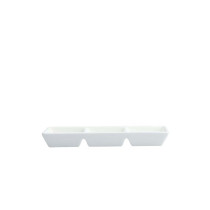 Fortessa Rectangular 3-Compt. Dipping Tray, 18Cm