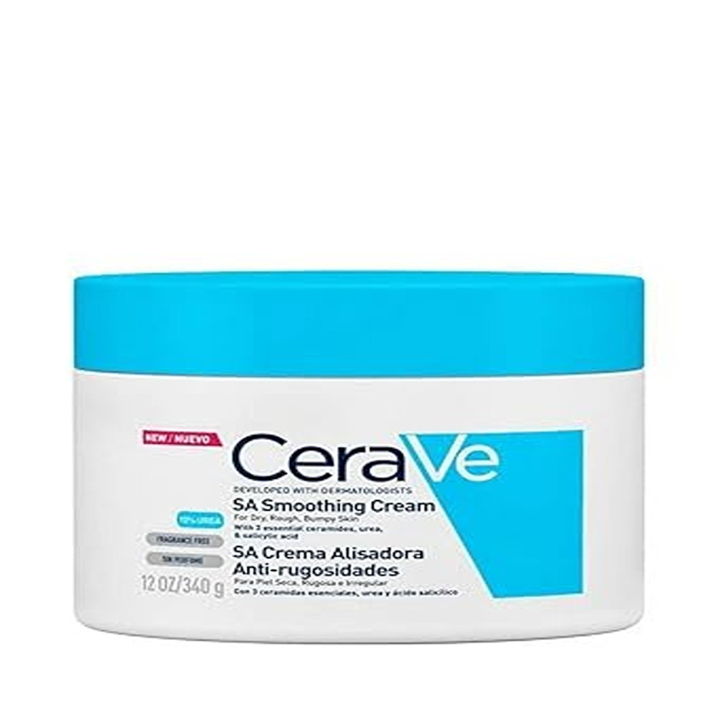 CeraVe SA Smoothing Cream 340g/12oz Body Moisturiser for Smoother Skin in Just 3 Days