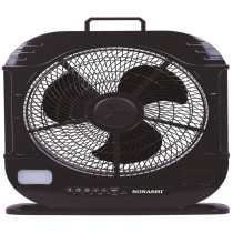 Sonashi 12 Inch Rechargeable Fan, Black