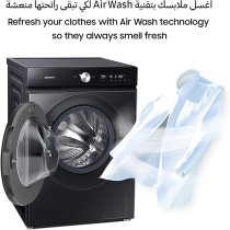 Samsung Washer Dryer Combo, Black, 11.5Kg, With Ecobubble, Ai Wash And Quickdrive, WD11BB944DGBGU
