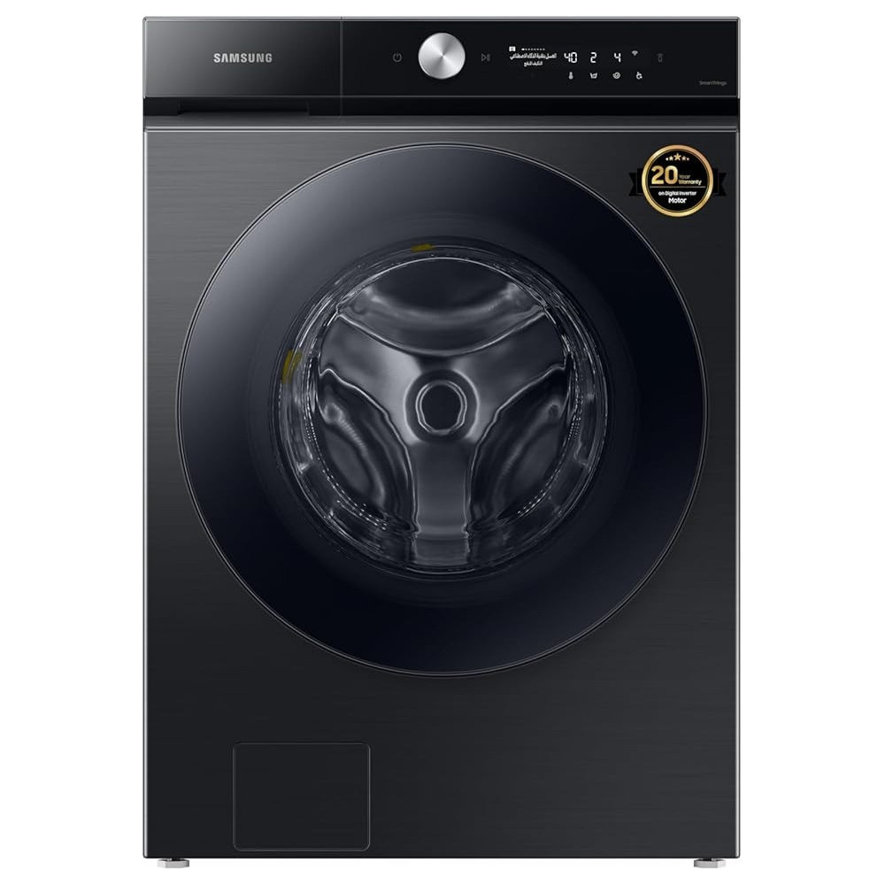 Samsung 18 Kg Washer Dryer Combo, Black, Ecobubble And Ai Wash, WD18B6400KV/GU