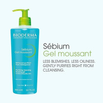 Bioderma Sebium Purifying Cleansing Foaming Gel - Combination to Oily Skin, 500ml