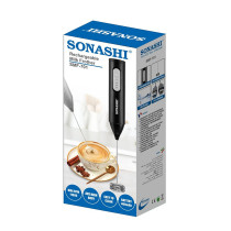Sonashi Rechargeable Milk Frother, Black